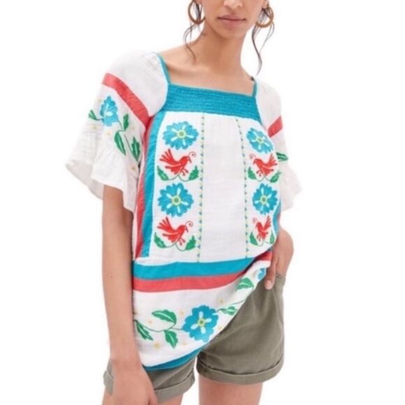 ANTHROPOLOGIE Seen Worn Kept Embroidered Blouse - Picture 3 of 10